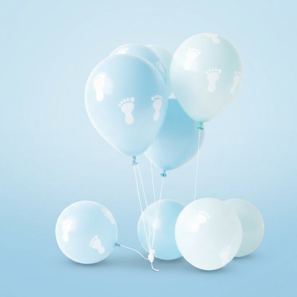 Balão Revelação Pezinho Azul 9"