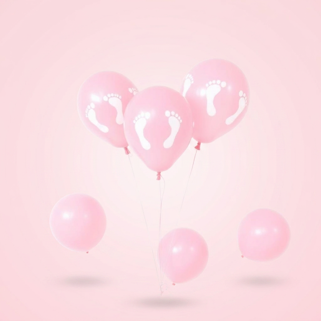 Balão Revelação Pezinho Rosa 9"