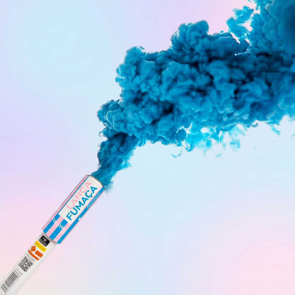 Bastão de Fumaça Azul