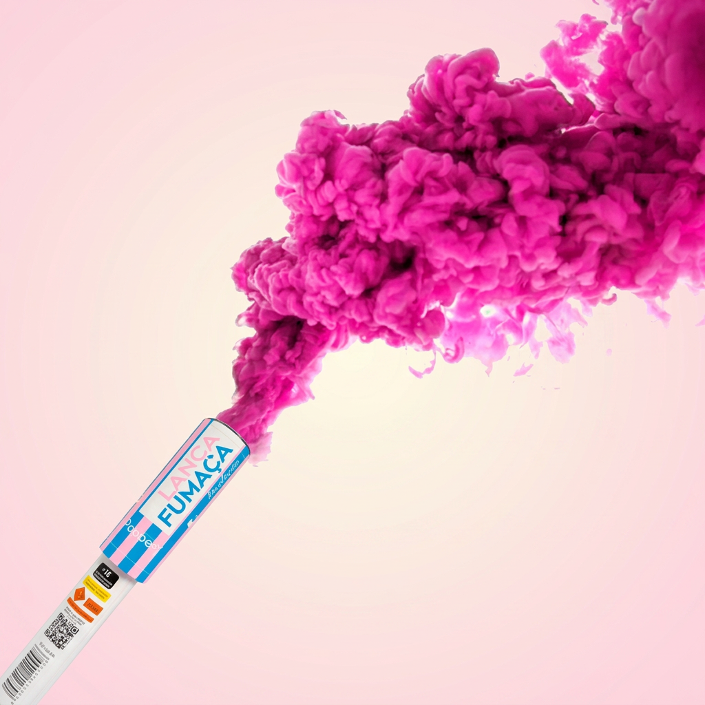 Bastão de Fumaça Rosa