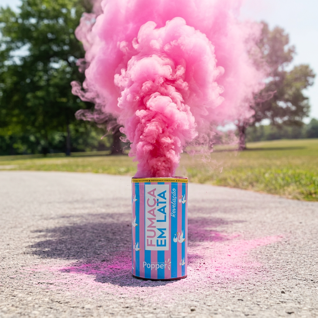 Fumaça em Lata Revelação Rosa
