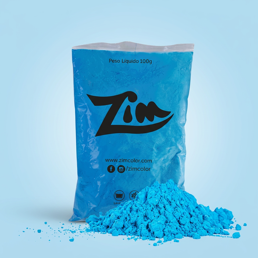 Pó Colorido Zim 100g — Azul