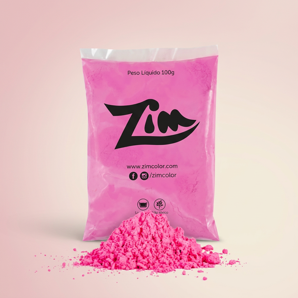 Pó Colorido Zim 100g — Rosa